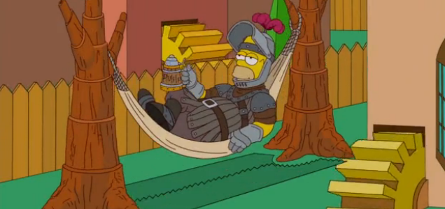 Los Simpson homenajean a Juego de Tronos en la cabecera de su último episodio