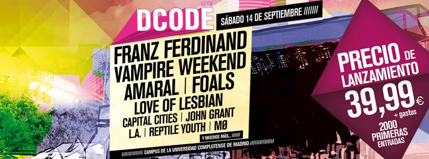 Primeras confirmaciones Dcode 2013: Franz Ferdinand, Vampire Weekend, Amaral, Foals…
