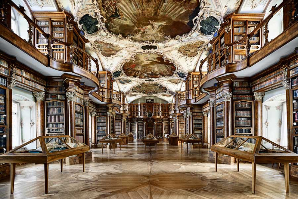 fotografía Candida Höfer Biblioteca de la Abadía de St. Gallen, Suiza