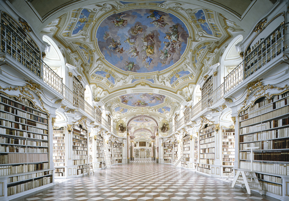 fotografía Candida Höfer Biblioteca del Castillo de Admont, Austria