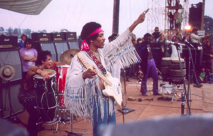 Historia del rock - Jimmy Hendrix en Woodstock